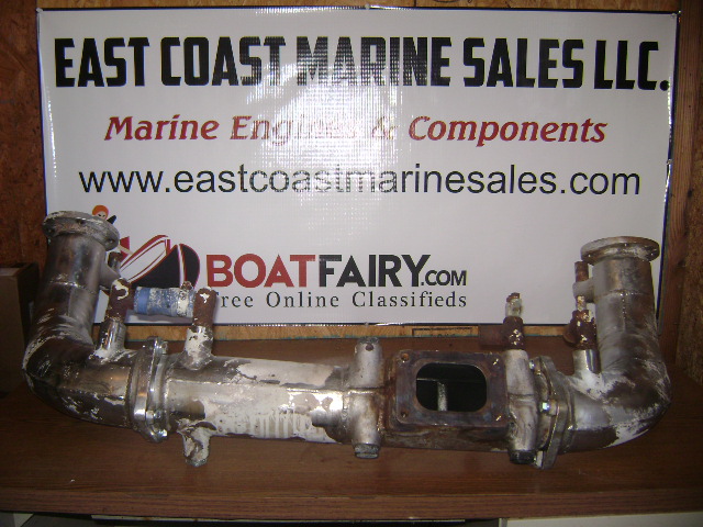 Stainless Steel Risers and Crossover off Detroit Diesel 6v92TI Johnson & Towers for Sale